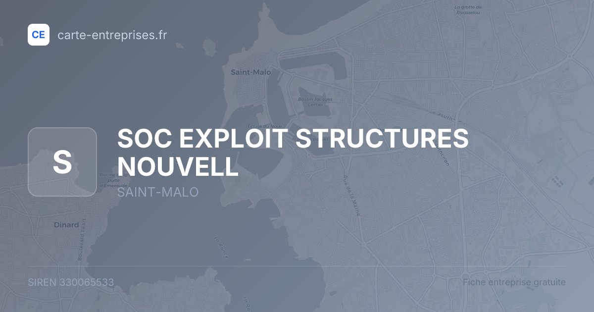 SOC EXPLOIT STRUCTURES NOUVELL — 330065533 — fiche entreprise