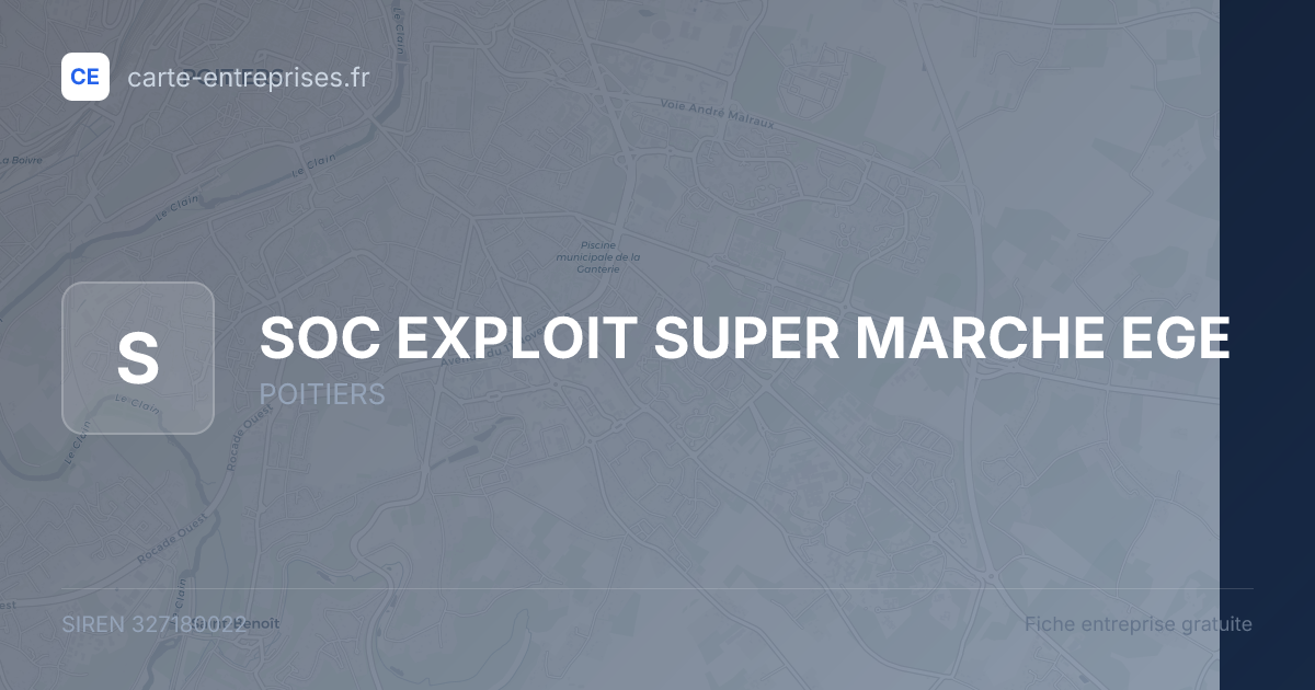 SOC EXPLOIT SUPER MARCHE EGE — 327180022 — fiche entreprise