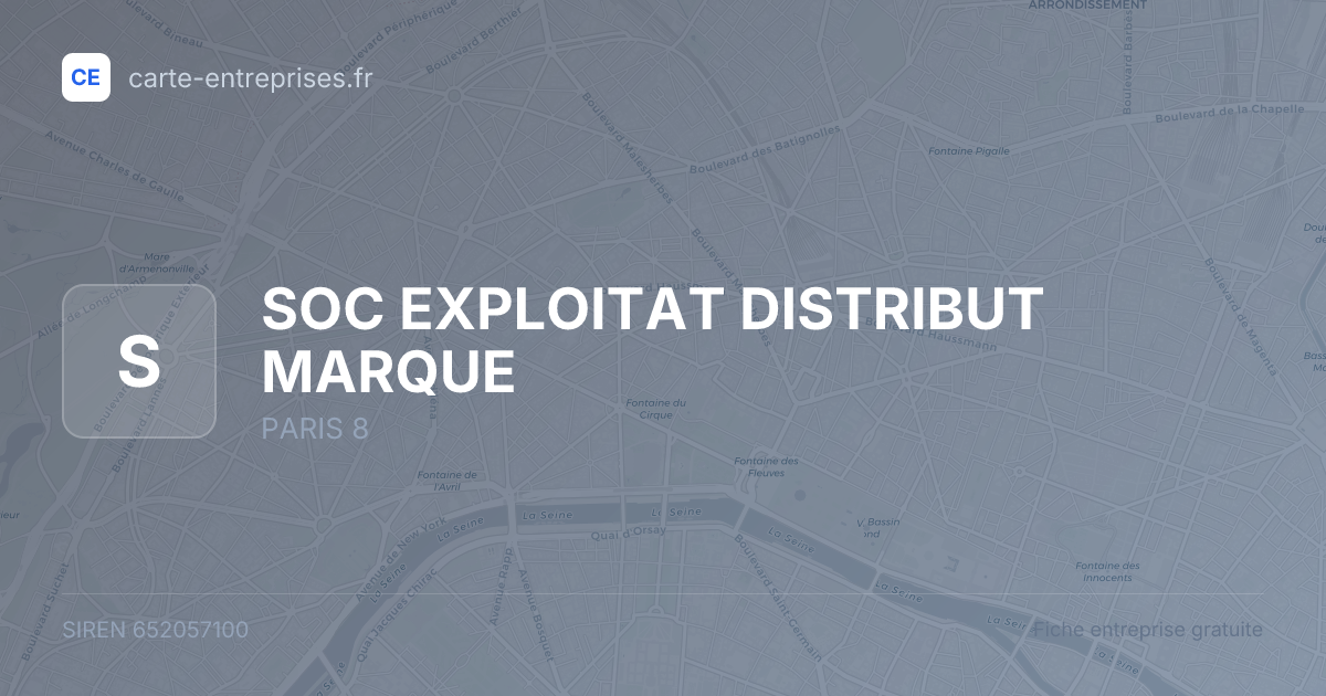 SOC EXPLOITAT DISTRIBUT MARQUE — 652057100 — fiche entreprise