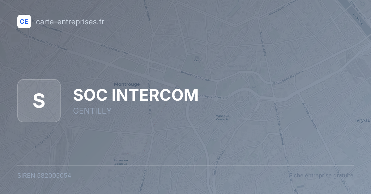 SOC INTERCOM — 582005054 — fiche entreprise