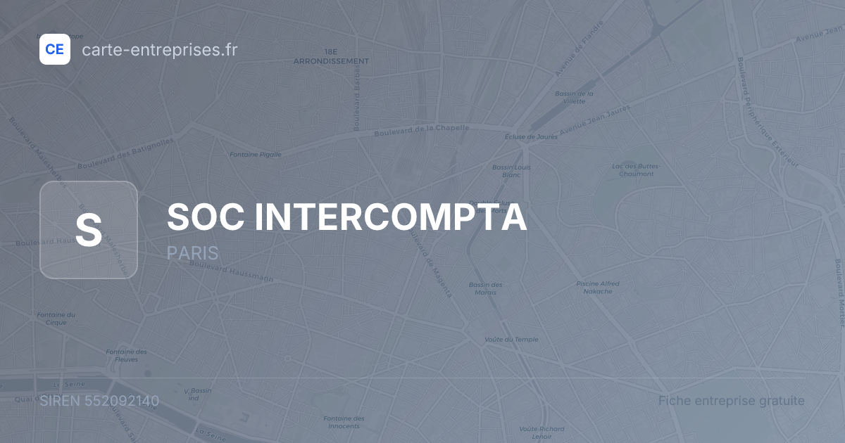 SOC INTERCOMPTA — 552092140 — fiche entreprise