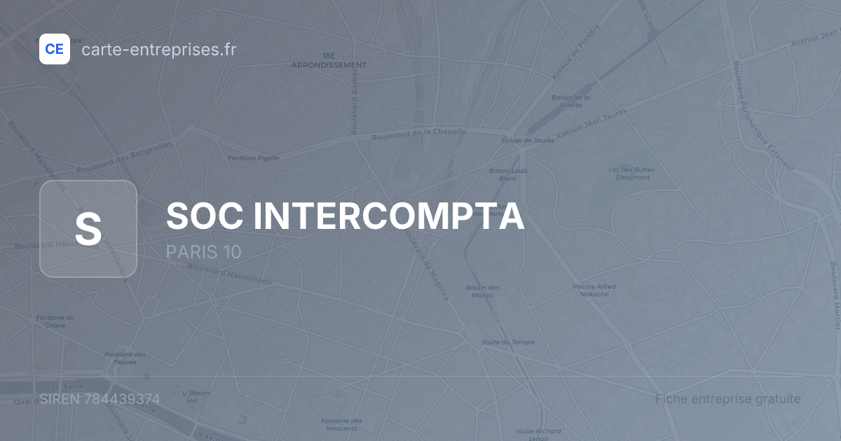 SOC INTERCOMPTA — 784439374 — fiche entreprise