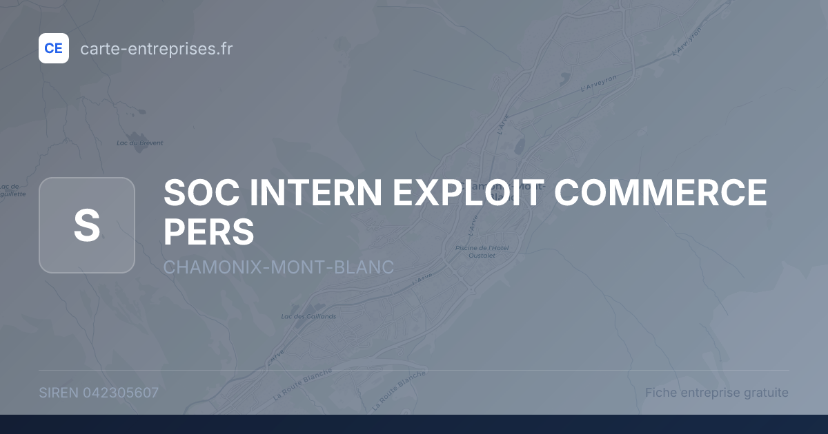 SOC INTERN EXPLOIT COMMERCE PERS — 042305607 — fiche entreprise