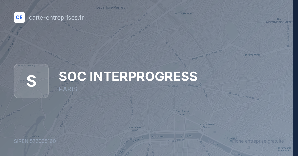 SOC INTERPROGRESS — 572035160 — fiche entreprise