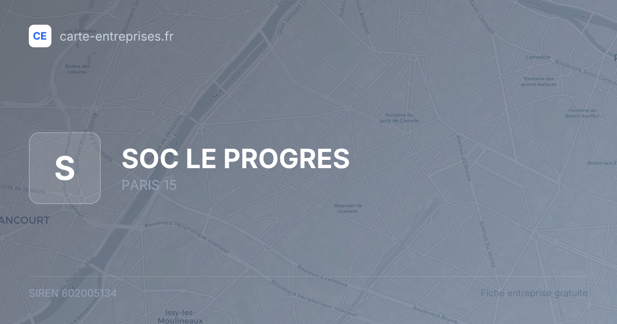 SOC LE PROGRES — 602005134 — fiche entreprise