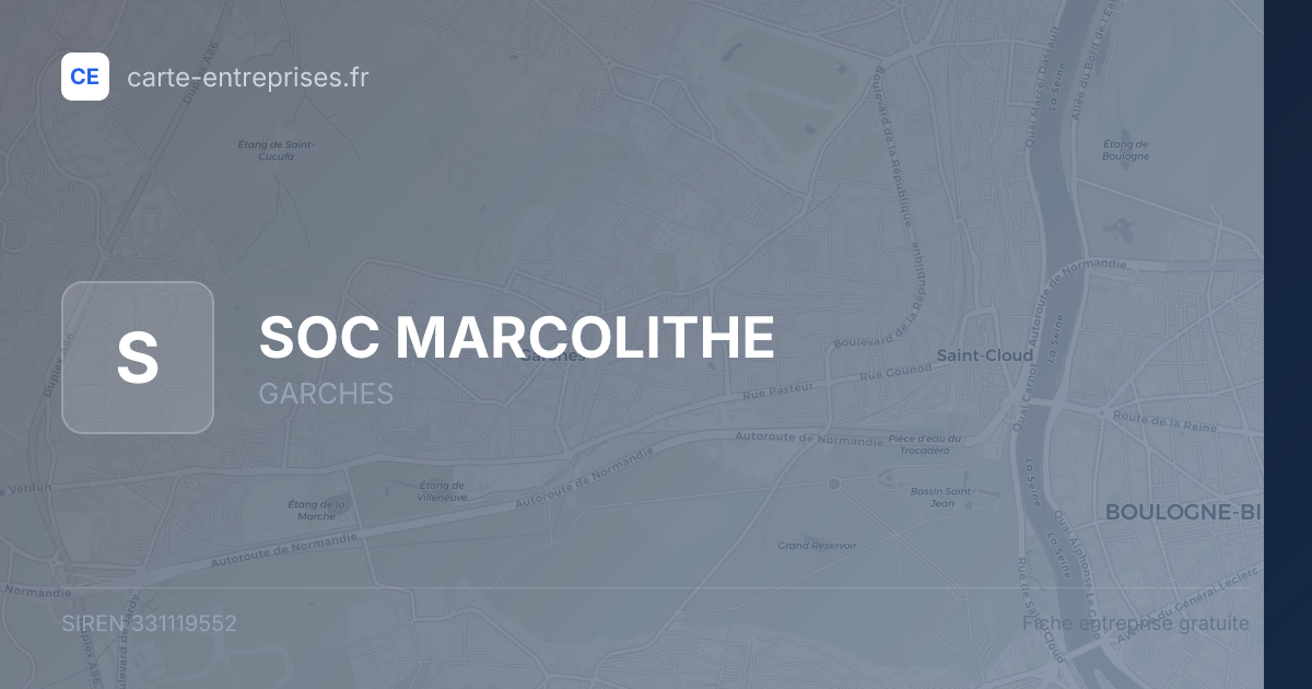 SOC MARCOLITHE — 331119552 — fiche entreprise