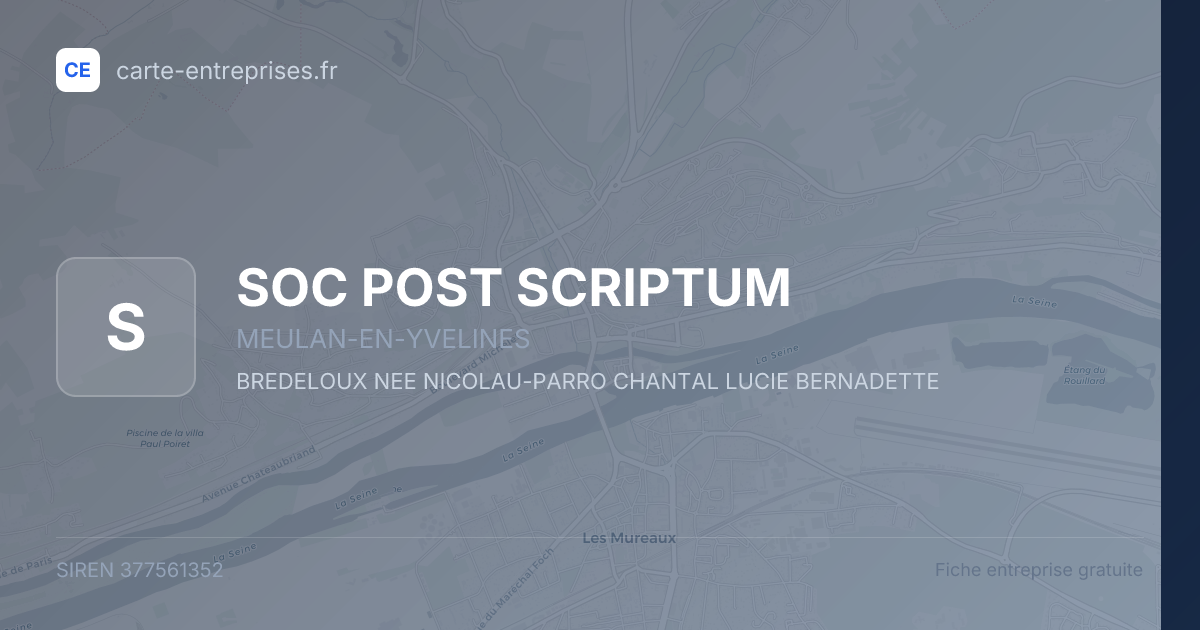 SOC POST SCRIPTUM — 377561352 — fiche entreprise