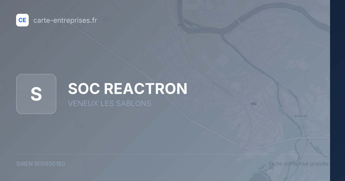 SOC REACTRON — 905650180 — fiche entreprise