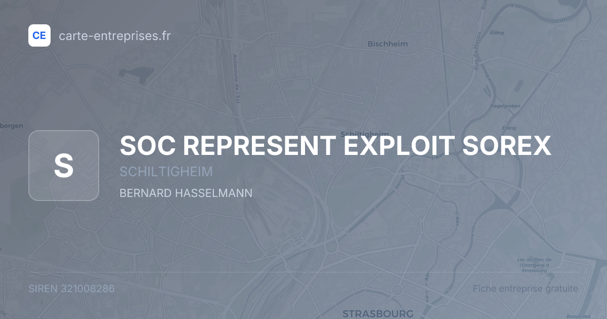 SOC REPRESENT EXPLOIT SOREX — 321008286 — fiche entreprise