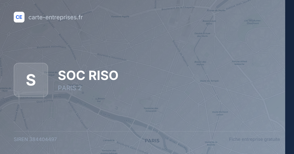 SOC RISO — 384404497 — fiche entreprise
