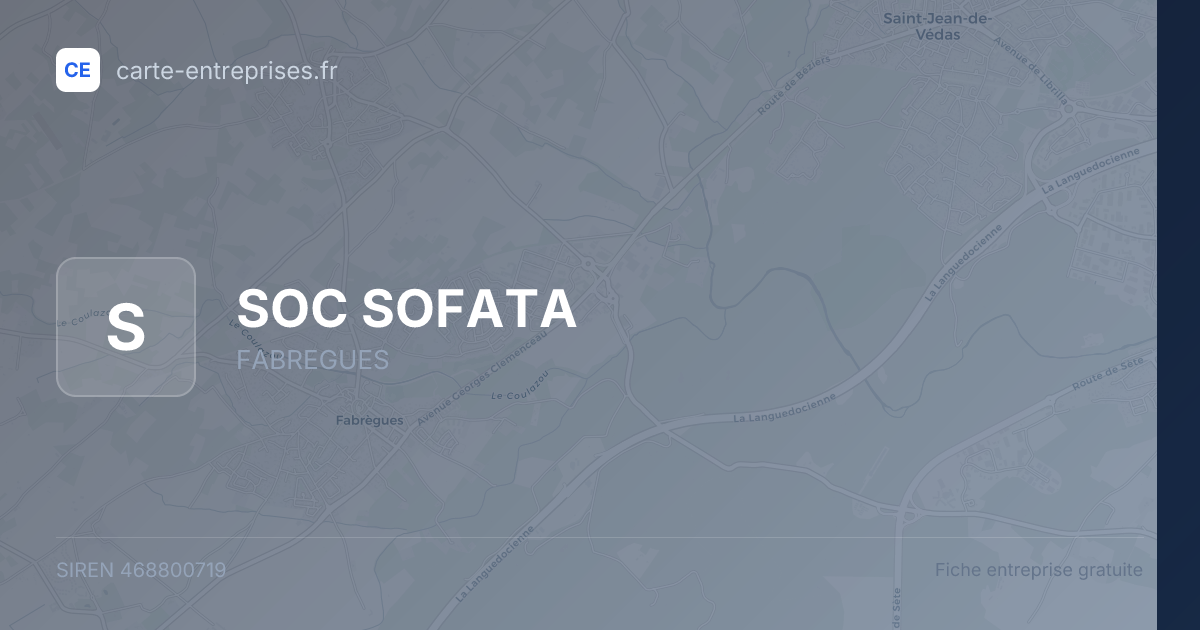 SOC SOFATA — 468800719 — fiche entreprise