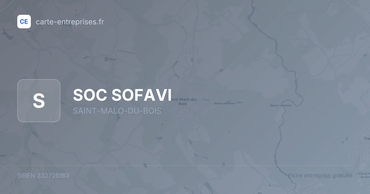 SOC SOFAVI — 332725183 — fiche entreprise