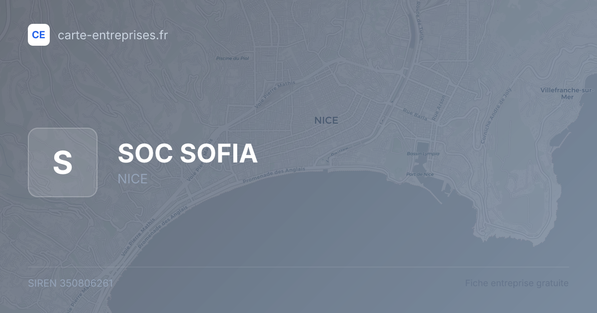 SOC SOFIA — 350806261 — fiche entreprise
