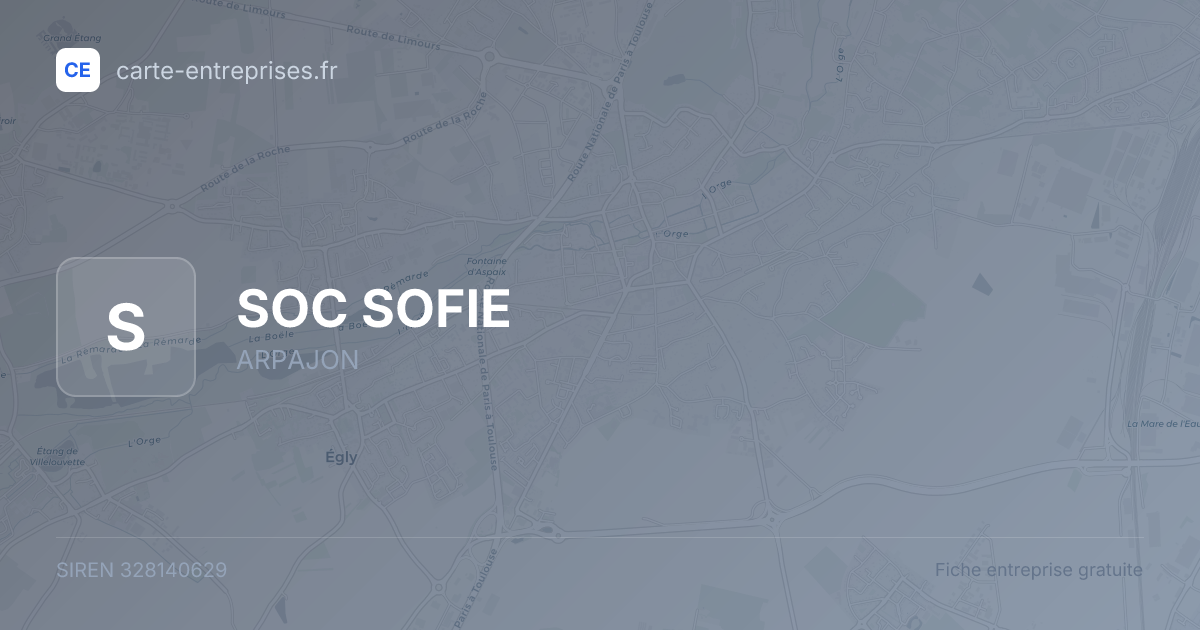 SOC SOFIE — 328140629 — fiche entreprise