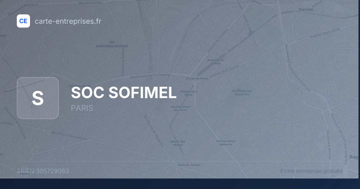 SOC SOFIMEL — 305729063 — fiche entreprise