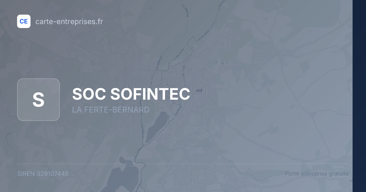 SOC SOFINTEC — 329107445 — fiche entreprise