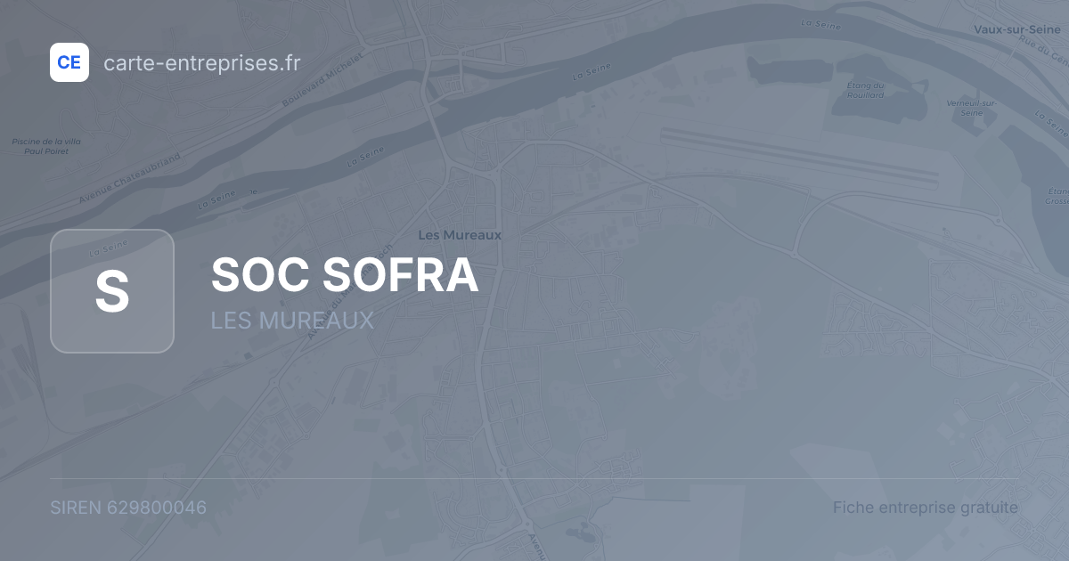 SOC SOFRA — 629800046 — fiche entreprise