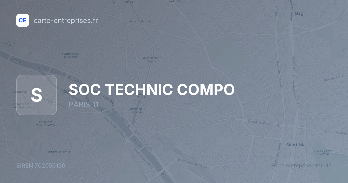 SOC TECHNIC COMPO — 702056136 — fiche entreprise