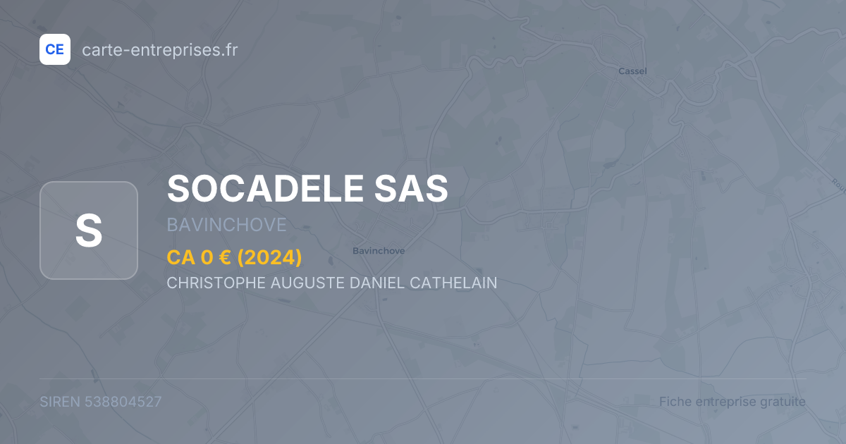 SOCADELE SAS — 538804527 — fiche entreprise