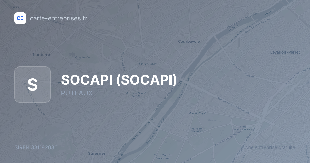 SOCAPI — 331182030 — fiche entreprise