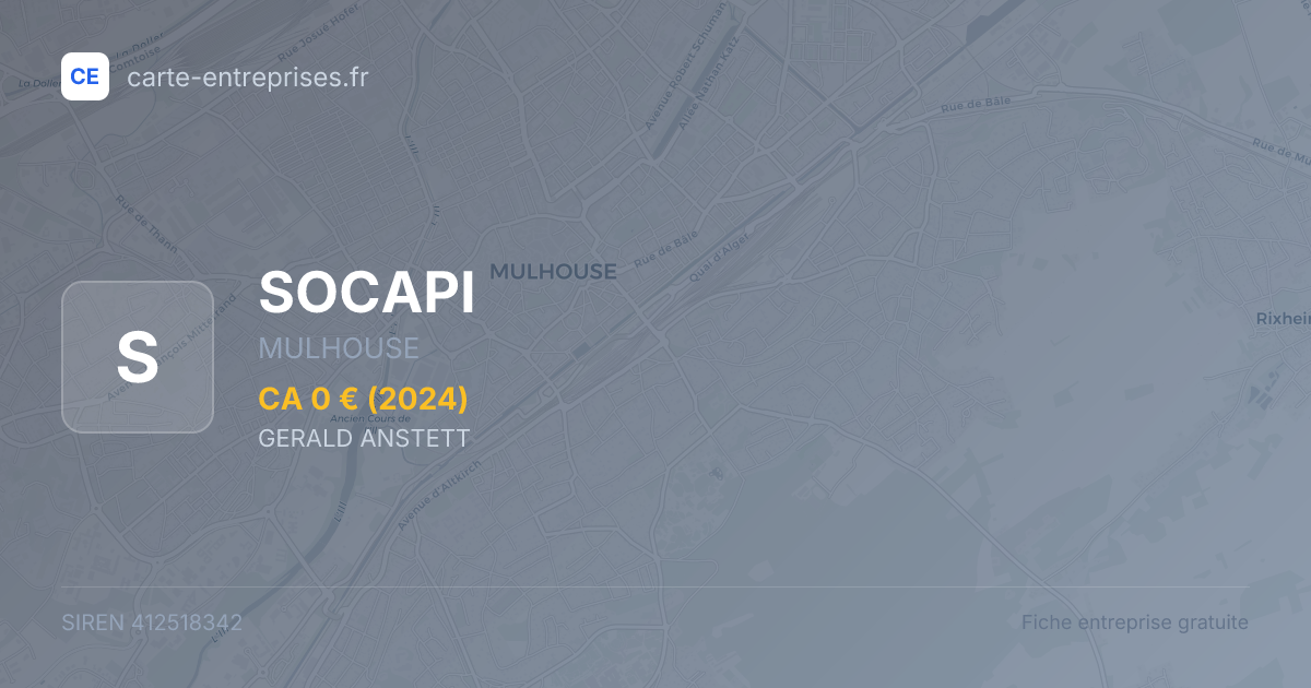 SOCAPI — 412518342 — fiche entreprise
