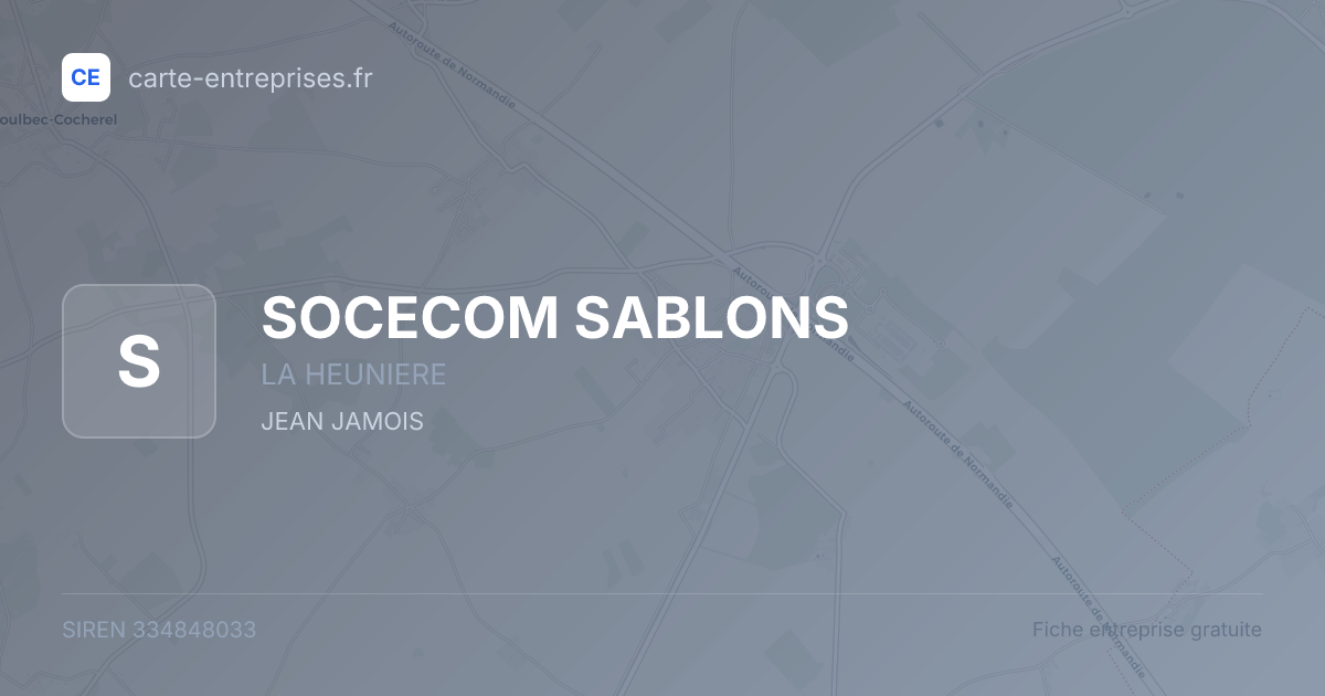 SOCECOM SABLONS — 334848033 — fiche entreprise