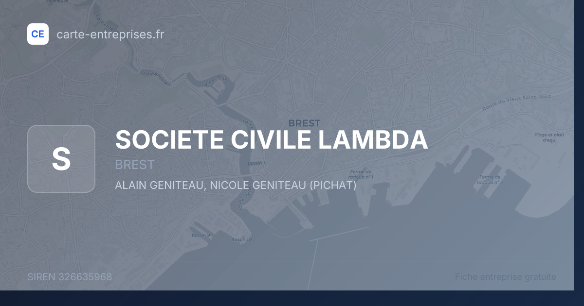 SOCIETE CIVILE LAMBDA — 326635968 — fiche entreprise