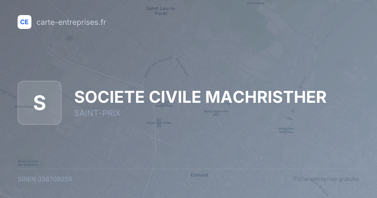 SOCIETE CIVILE MACHRISTHER — 038709259 — fiche entreprise