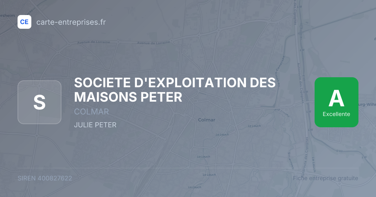 SOCIETE D'EXPLOITATION DES MAISONS PETER — 400827622 — fiche entreprise