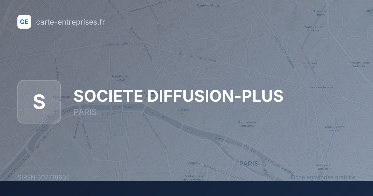 SOCIETE DIFFUSION-PLUS — 307718635 — fiche entreprise