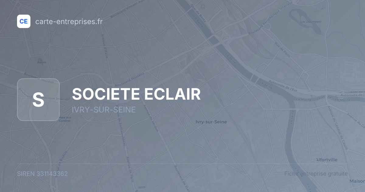 SOCIETE ECLAIR — 331143362 — fiche entreprise