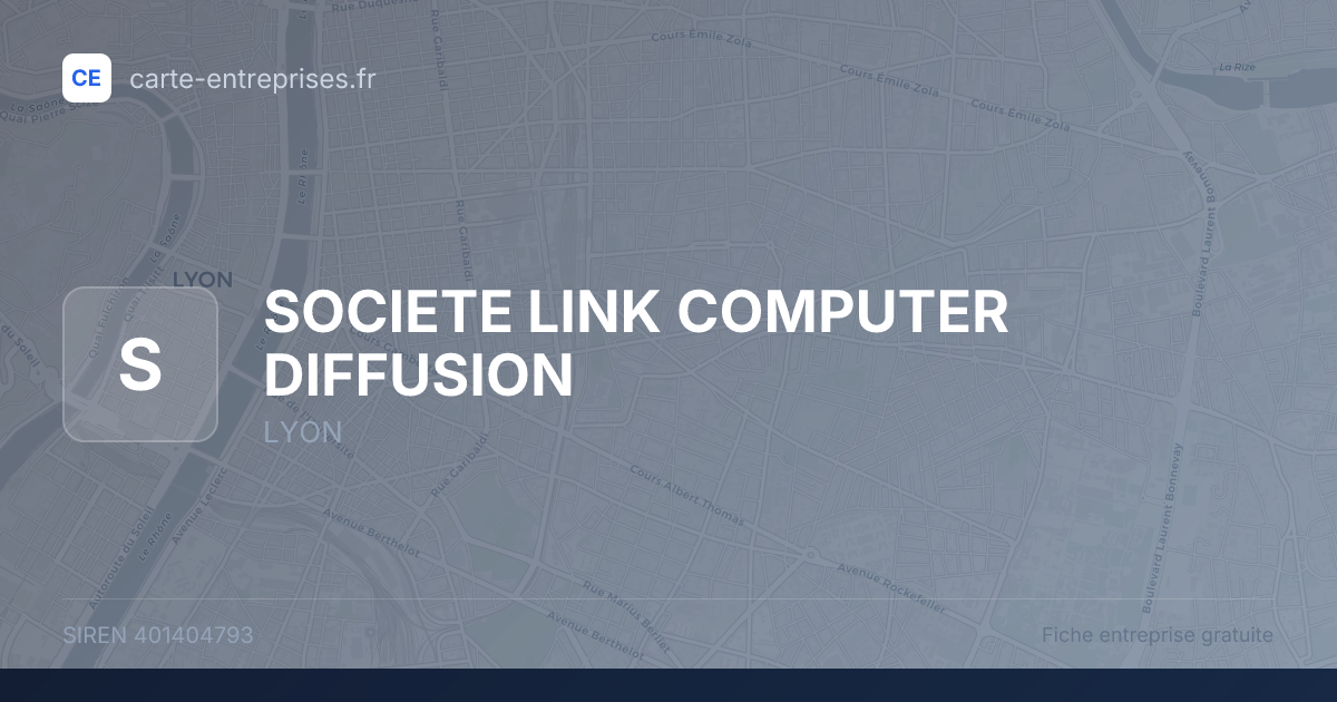 SOCIETE LINK COMPUTER DIFFUSION — 401404793 — fiche entreprise