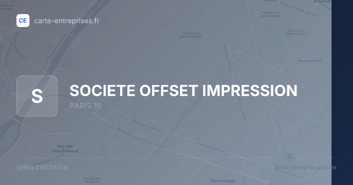 SOCIETE OFFSET IMPRESSION — 632054748 — fiche entreprise