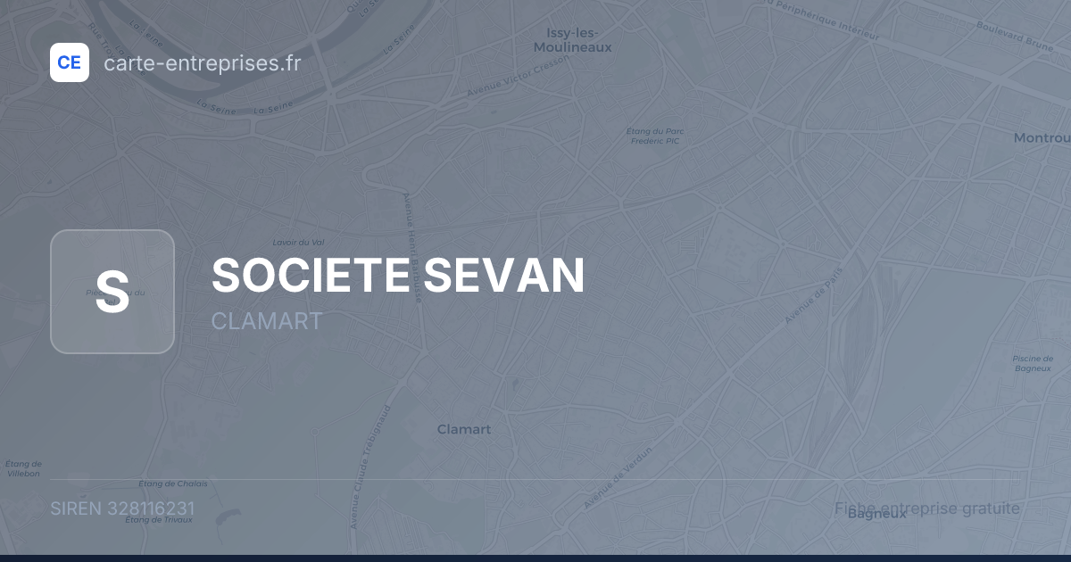 SOCIETE SEVAN — 328116231 — fiche entreprise