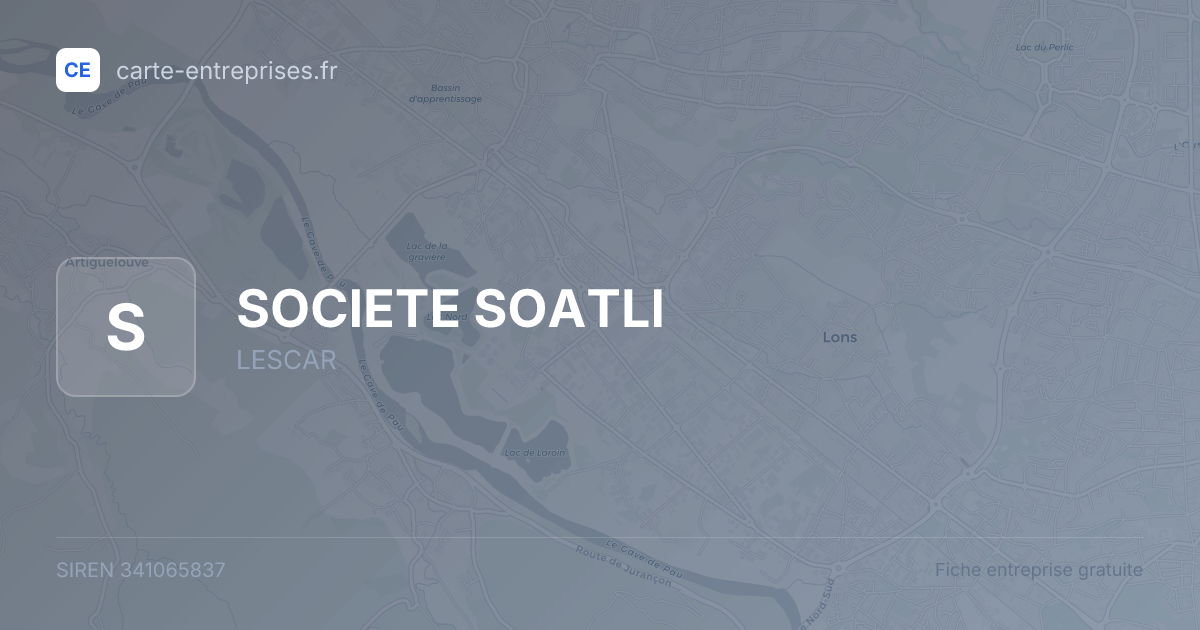 SOCIETE SOATLI — 341065837 — fiche entreprise