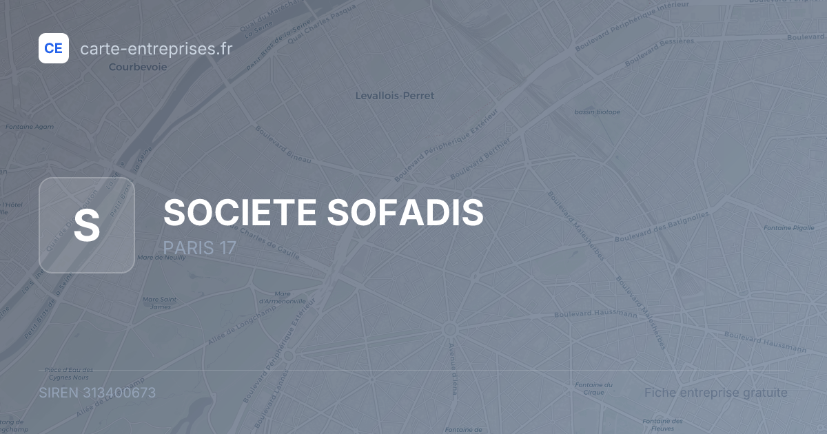 SOCIETE SOFADIS — 313400673 — fiche entreprise