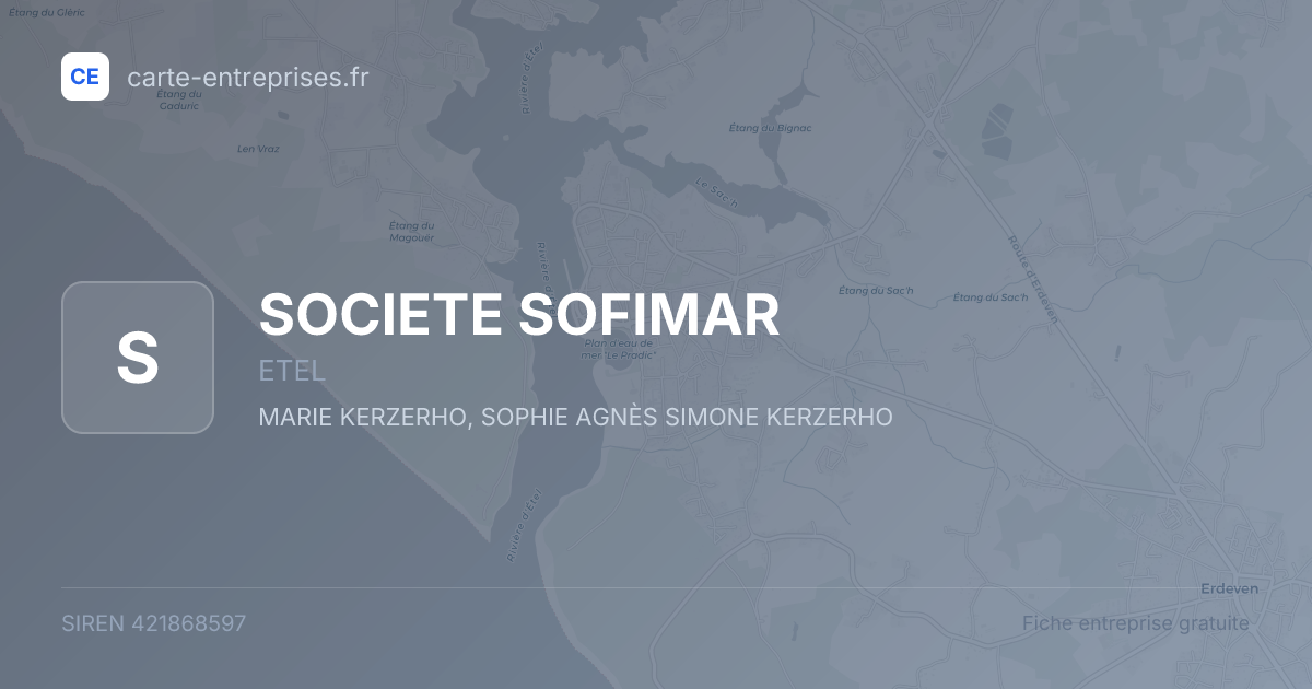 SOCIETE SOFIMAR — 421868597 — fiche entreprise