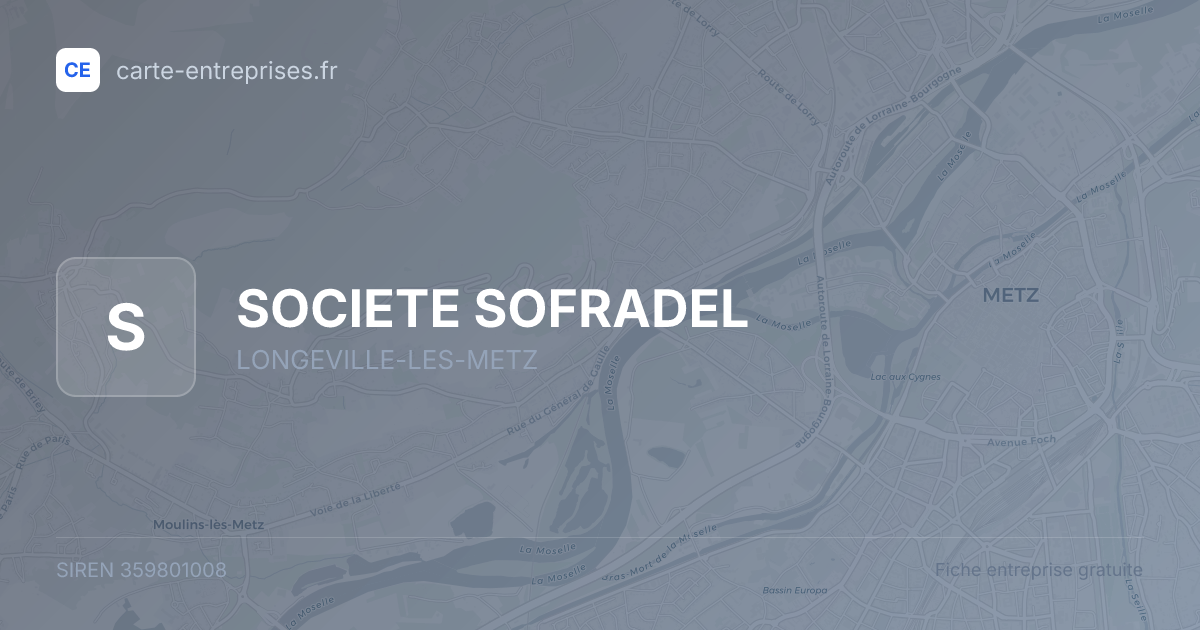 SOCIETE SOFRADEL — 359801008 — fiche entreprise