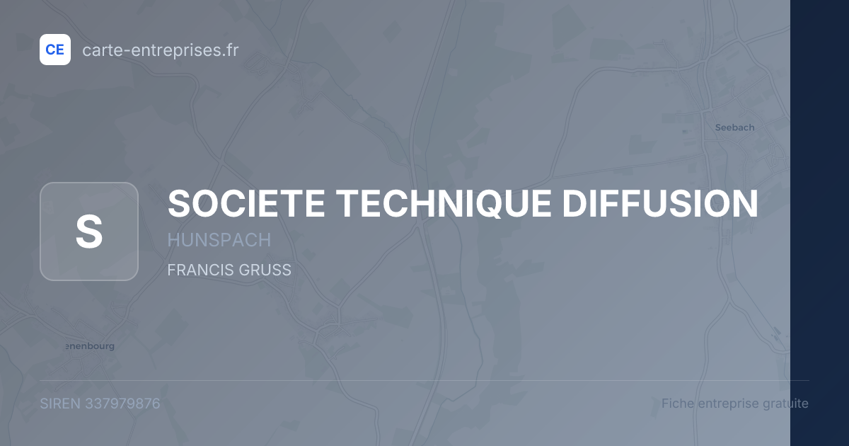 SOCIETE TECHNIQUE DIFFUSION — 337979876 — fiche entreprise