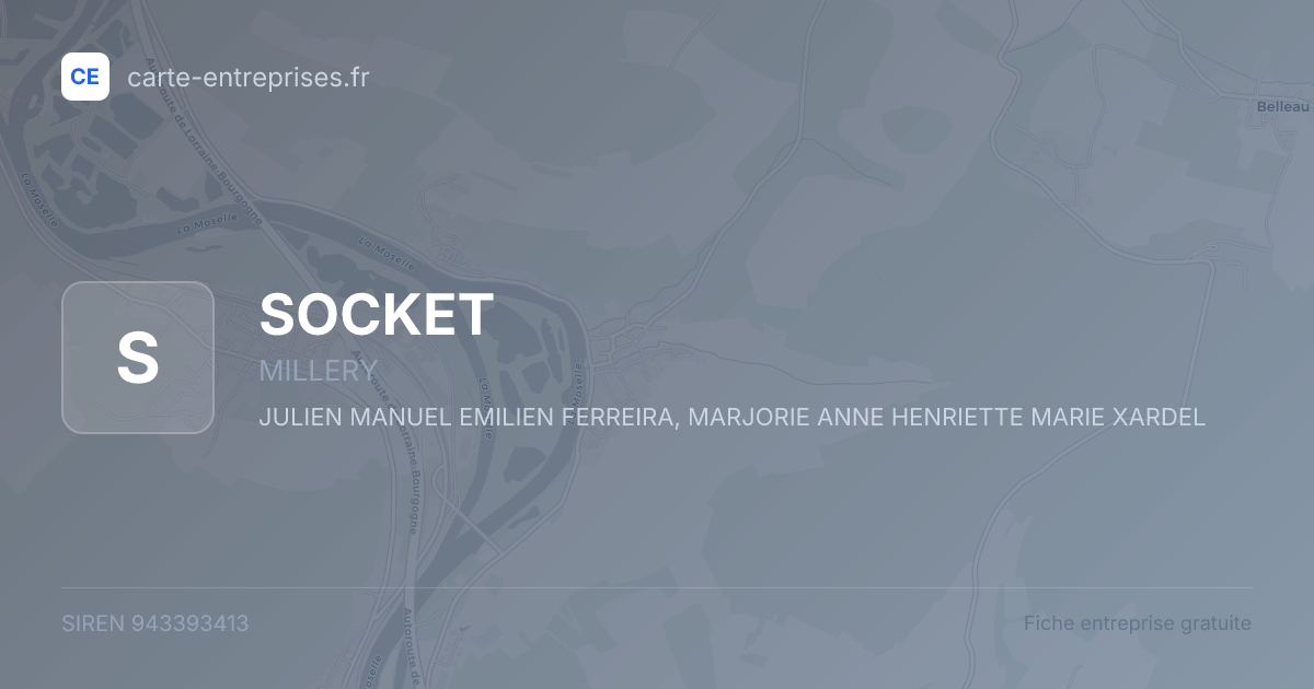 SOCKET — 943393413 — fiche entreprise
