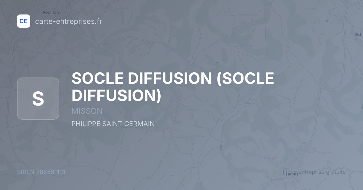 SOCLE DIFFUSION — 788591113 — fiche entreprise