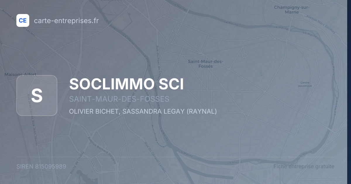 SOCLIMMO SCI — 815095989 — fiche entreprise