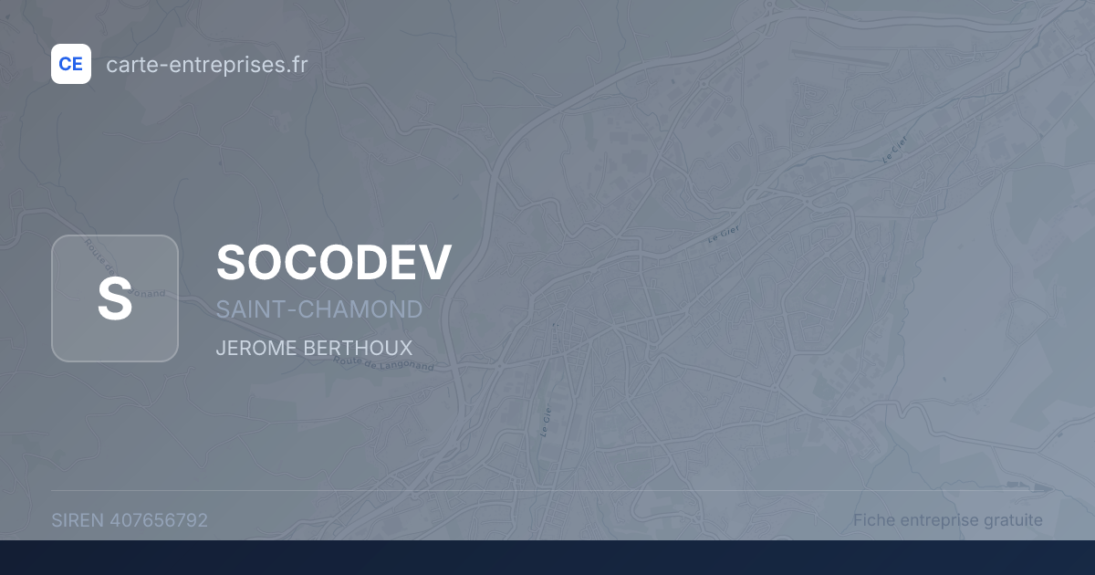SOCODEV — 407656792 — fiche entreprise