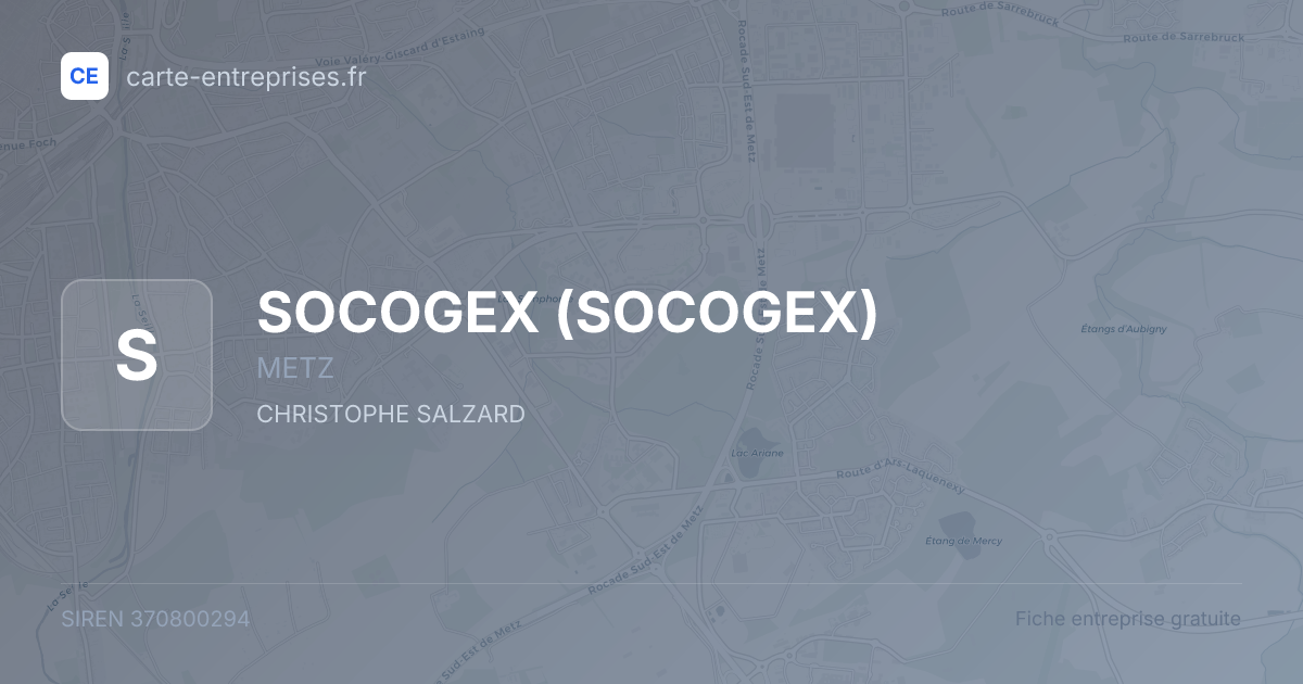 SOCOGEX — 370800294 — fiche entreprise