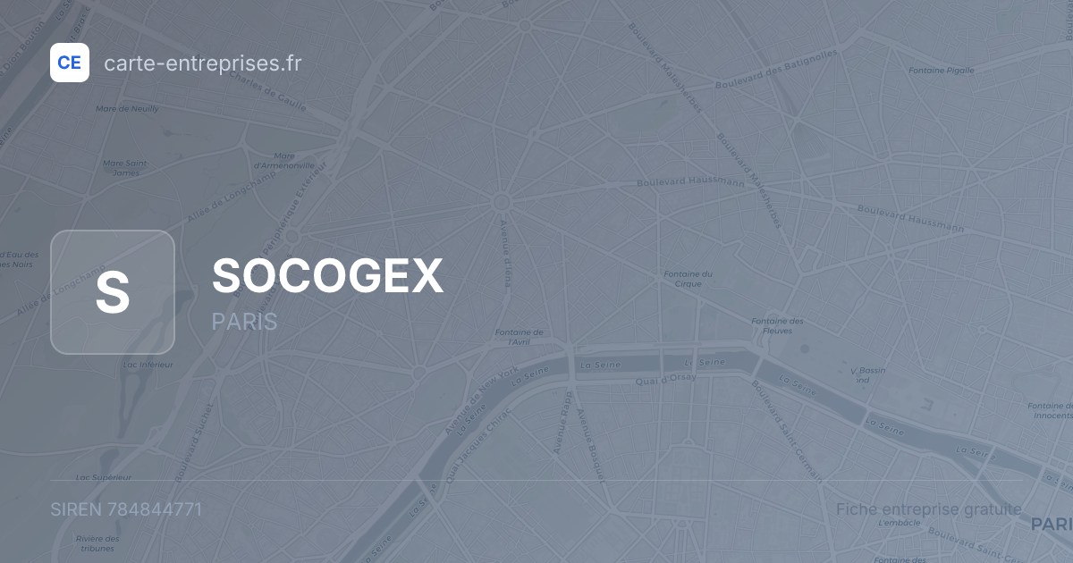 SOCOGEX — 784844771 — fiche entreprise