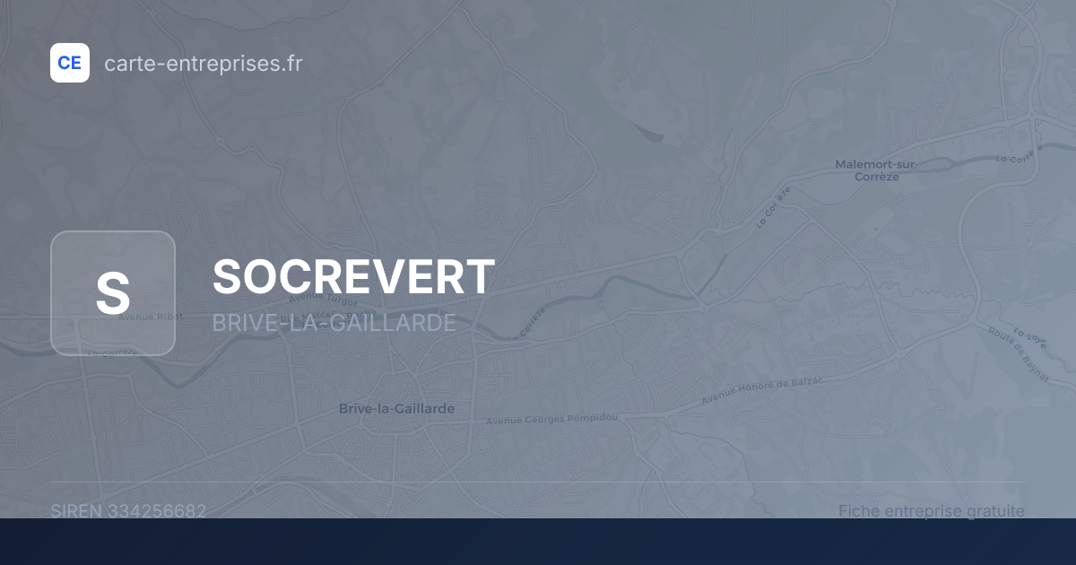 SOCREVERT — 334256682 — fiche entreprise