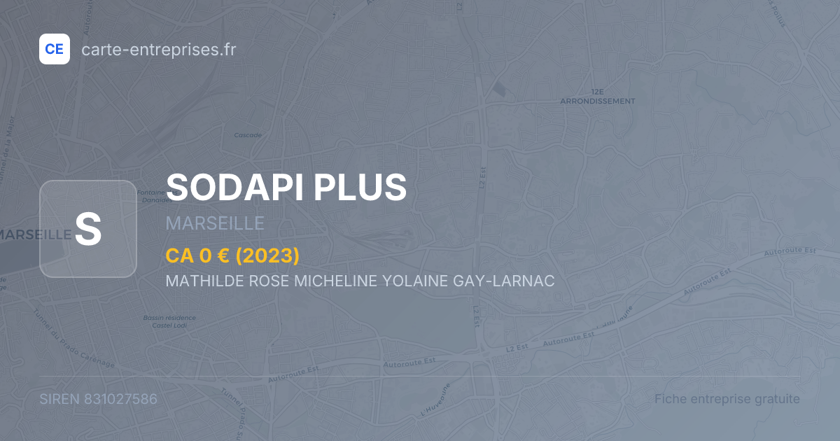 SODAPI PLUS — 831027586 — fiche entreprise