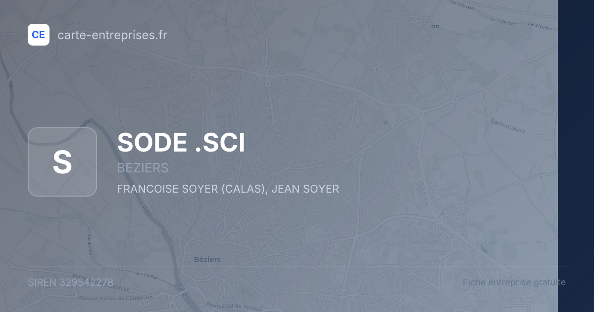 SODE .SCI — 329542278 — fiche entreprise