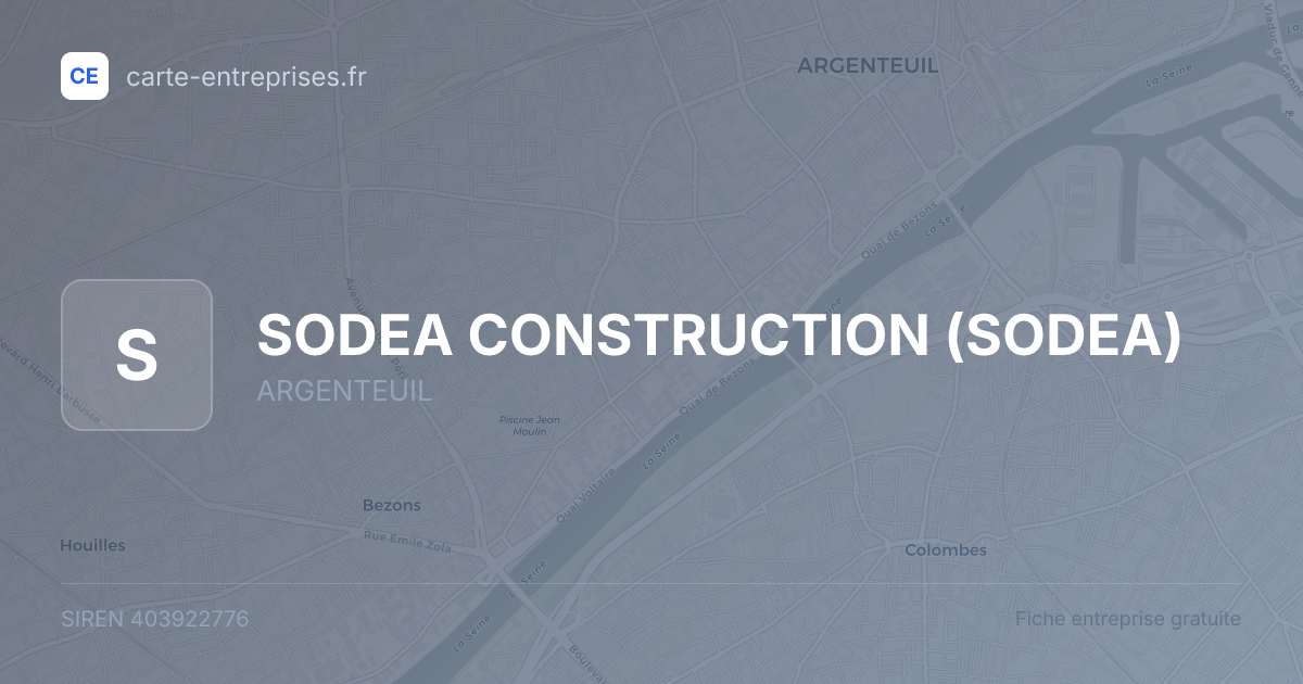 SODEA CONSTRUCTION (SODEA) — 403922776 — fiche entreprise