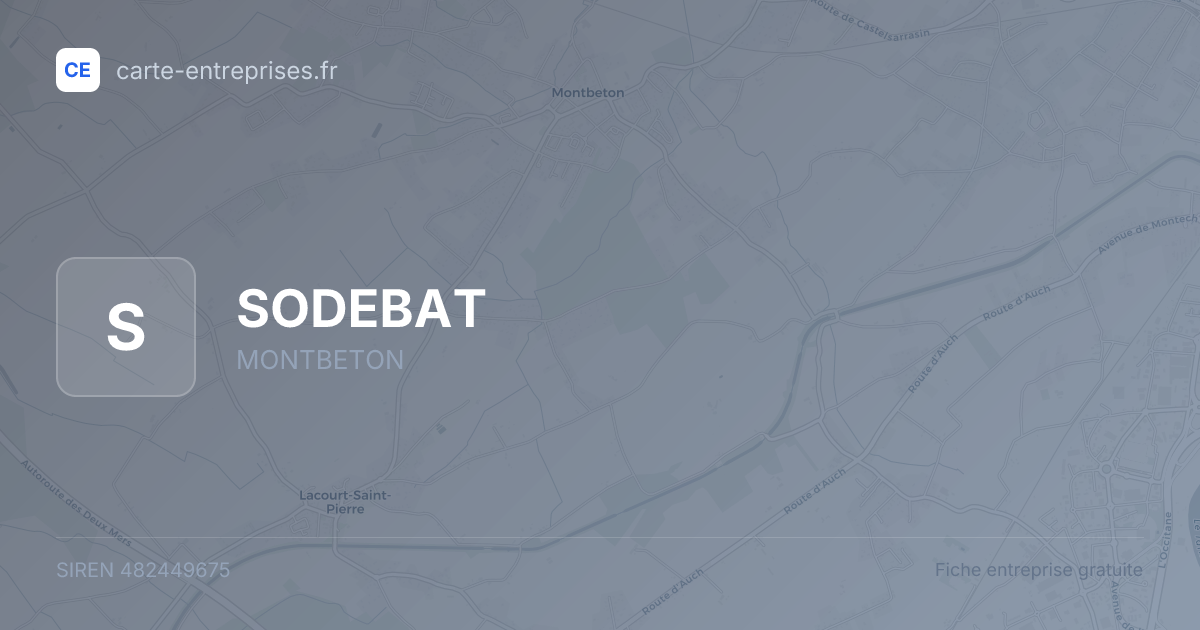 SODEBAT — 482449675 — fiche entreprise